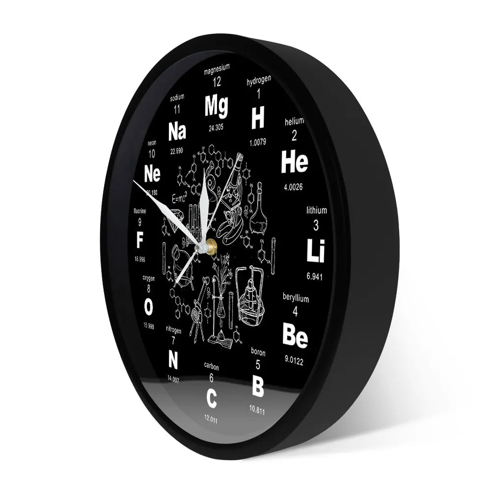 Periodic Table Of Elements Wall Art Chemical Symbols Wall Clock Educational ElementaL Display Classroom Clock Teacher's Gift