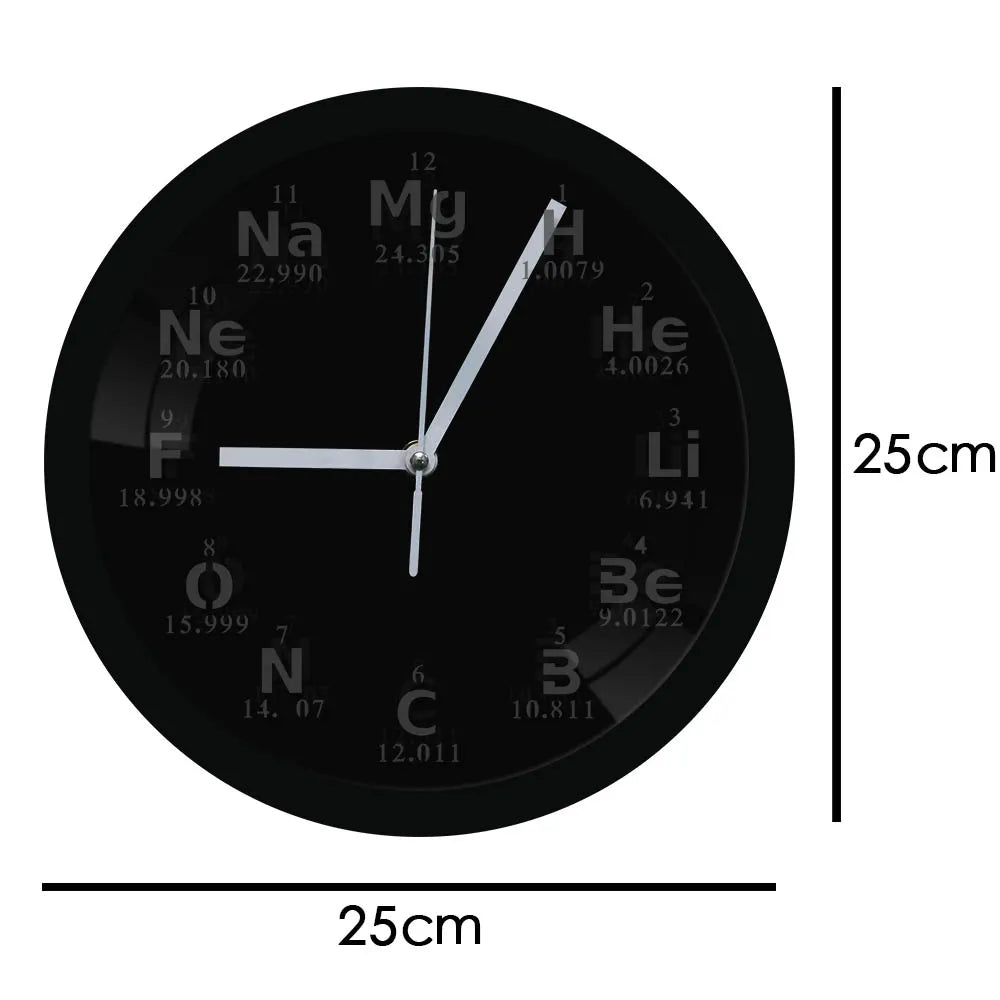 Periodic Table Element Wall Clock Science Chemical Elements LED Neon Lighting Wall Art Watch Chemistry Science Teachers Gift