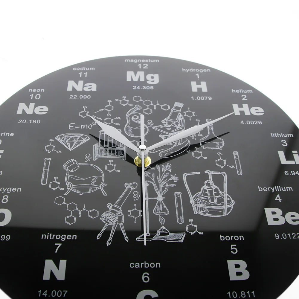 Periodic Table Of Elements Wall Art Chemical Symbols Wall Clock Educational ElementaL Display Classroom Clock Teacher's Gift
