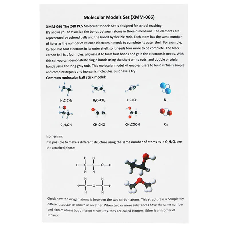 240 Pcs Molecular Model Set