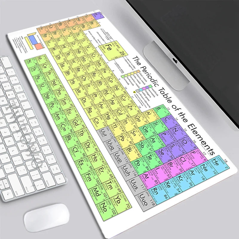 Mouse Pad Gamer Large Computer HD Desk Mats Mouse Mat keyboard pad Periodic Table of Elements Anti-slip Natural Rubber Gamer