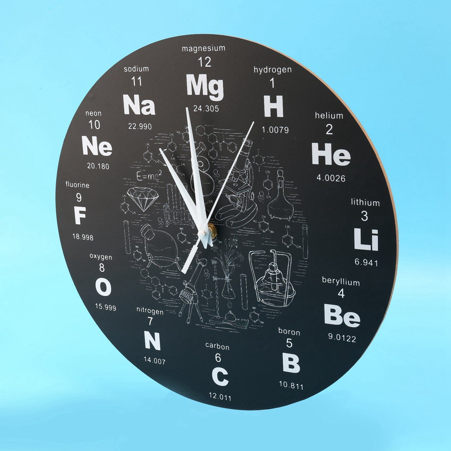 Periodic Table of Elements Wall Art Chemical Symbols Wall Clock Educational ElementaL Display Classroom Clock Teacher's Gift