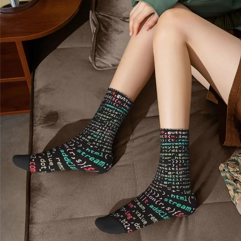Java Script Code Socks - All Season Long Socks Accessories for Unisex Gifts