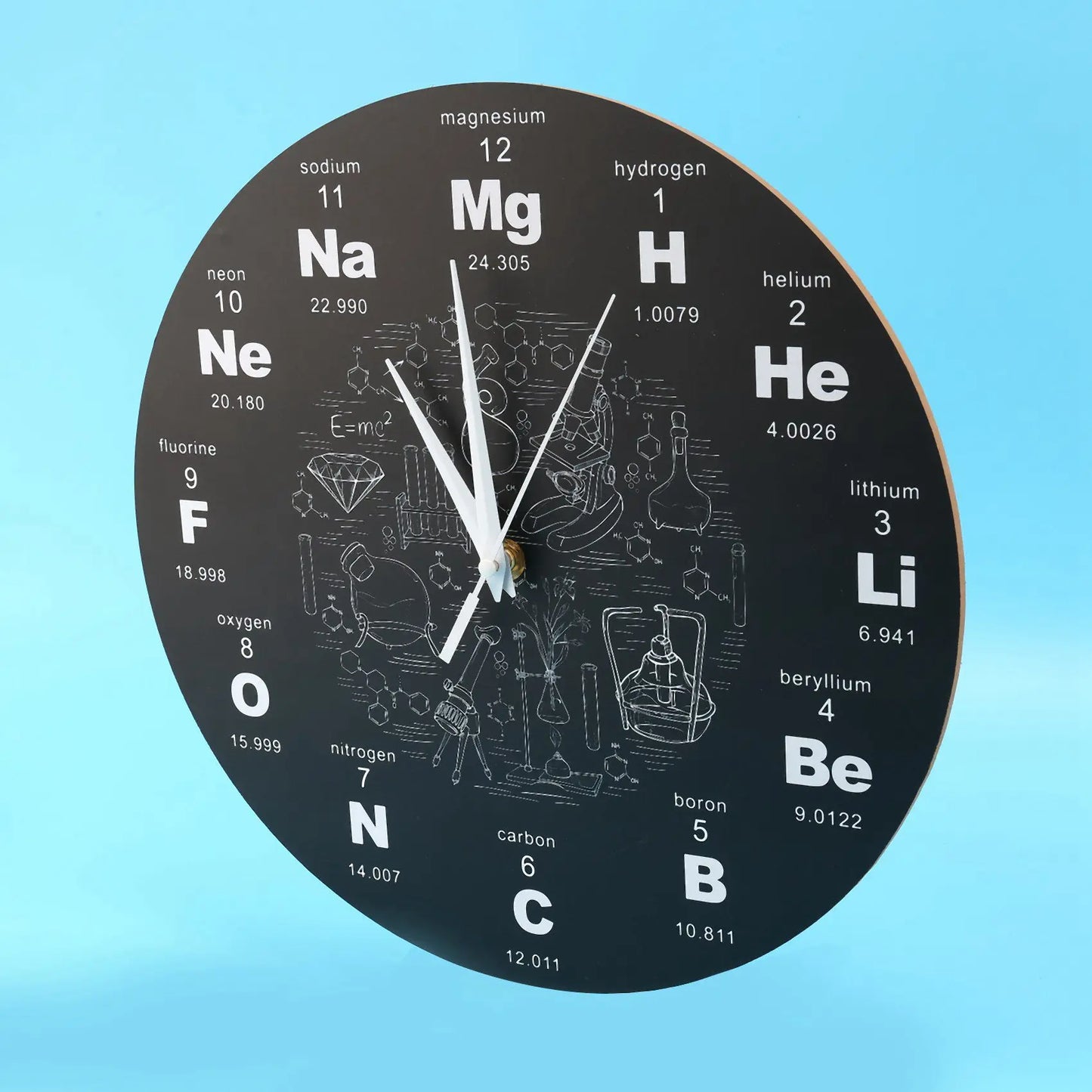 Periodic Table of Elements Wall Art Chemical Symbols Wall Clock Educational ElementaL Display Classroom Clock Teacher's Gift