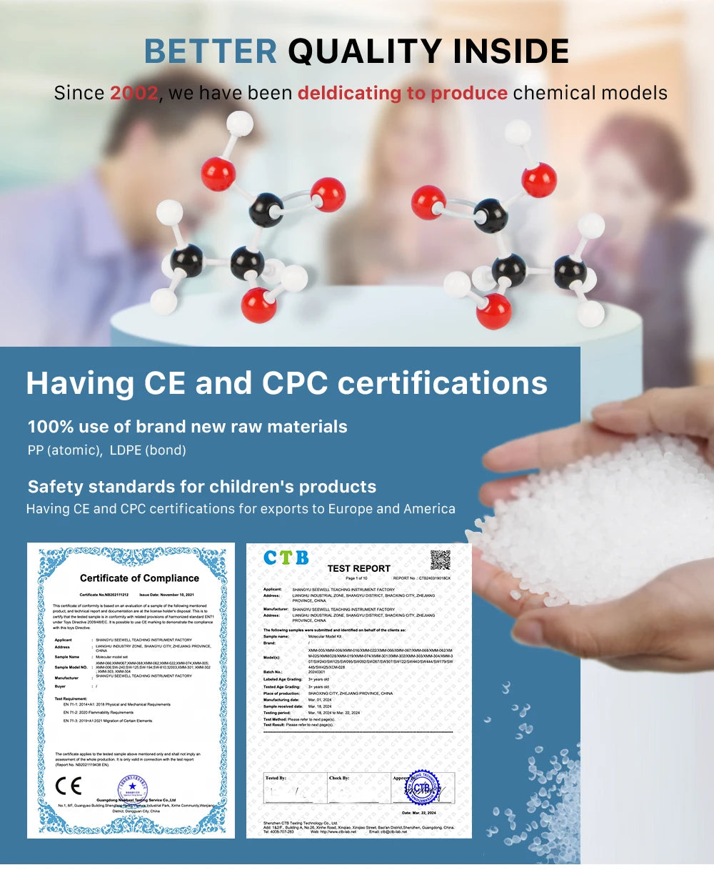 High Level Chemistry Molecular Model (440 PCS) Inorganic & Organic Molecular Models Kit with Atoms, Bonds