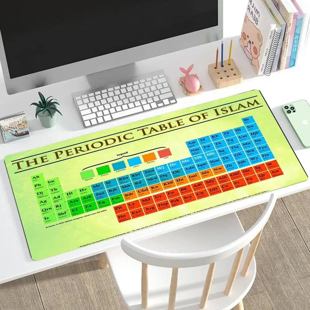 Periodic Table of the Elements For Office Carpet Game Keyboard Mouse pad Desk Mat Pad Keyboard Mat Desk Pad Natural Rubber Desk