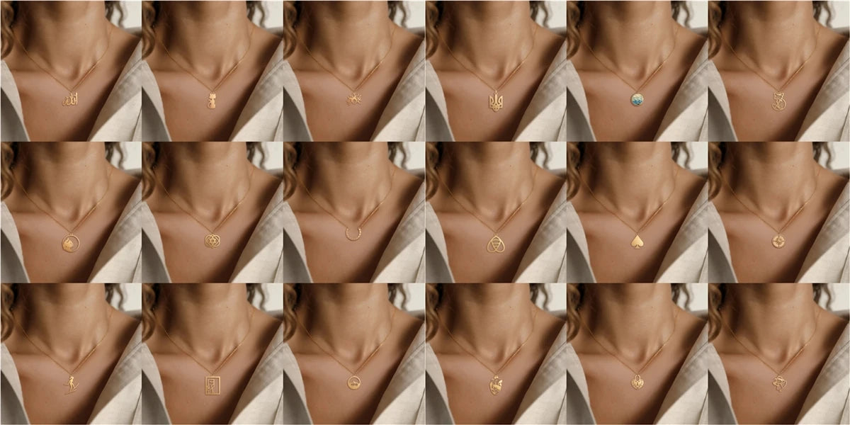 QIMING Stainless Steel Carbon Atom Pendant Necklace For Women Planet Physics Science Jewelry Greek Necklace Gift