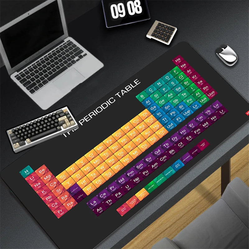 Periodic Table of Ele Ments Mouse Pad Gamer XL Home HD Office Computer Mousepad XXL Desk Mats Non-Slip PC Table Mat Anime Pads