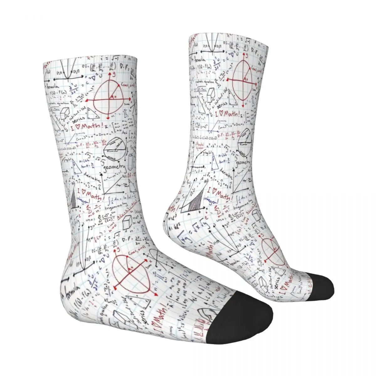 Maths Homework Socks Male Mens Women Spring Stockings Printed