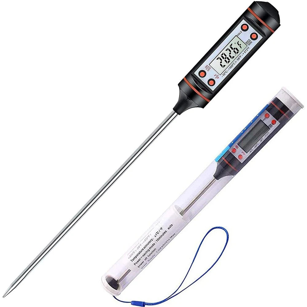 New Professional Digital Thermometer 304 Stainless Steel Probe Tools