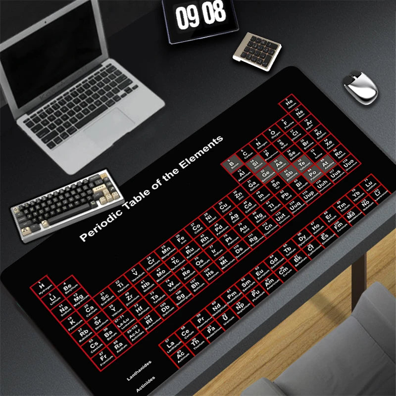 Periodic Table of Ele Ments Mouse Pad Gamer XL Home HD Office Computer Mousepad XXL Desk Mats Non-Slip PC Table Mat Anime Pads
