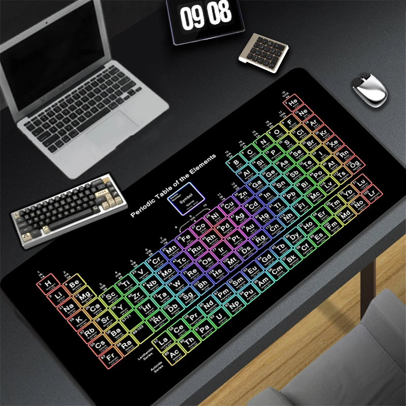 Periodic Table of Ele Ments Mouse Pad Gamer XL Home HD Office Computer Mousepad XXL Desk Mats Non-Slip PC Table Mat Anime Pads