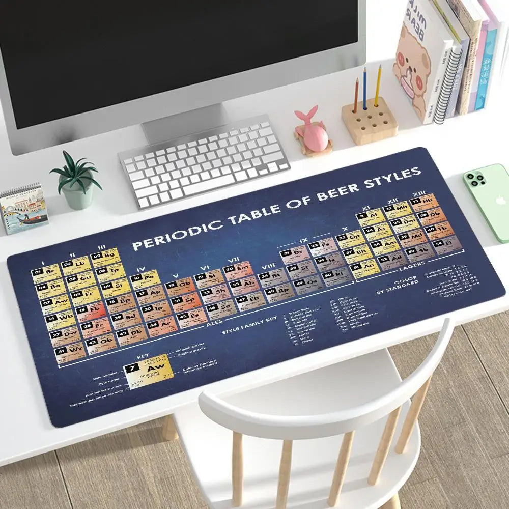 Periodic Table of the Elements For Office Carpet Game Keyboard Mouse pad Desk Mat Pad Keyboard Mat Desk Pad Natural Rubber Desk