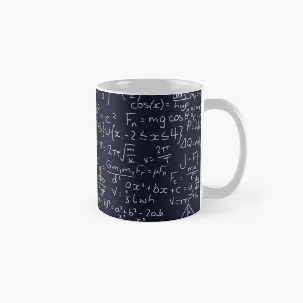 Maths Equations Pattern Classic Mug Photo Gifts Image Coffee Design Handle Round Simple Picture Tea Cup Printed Drinkware