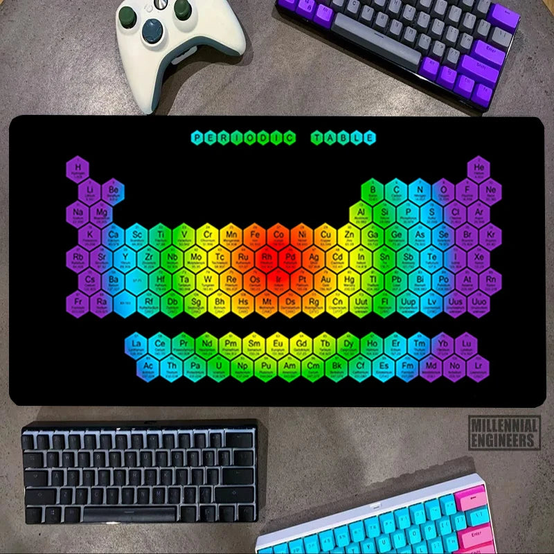 Periodic Table Of Elements Mouse Pad Premium Mousepad Big Mousepepad Office Accessories Desk Mat Keyboard Gaming Mats Gamer Xxl