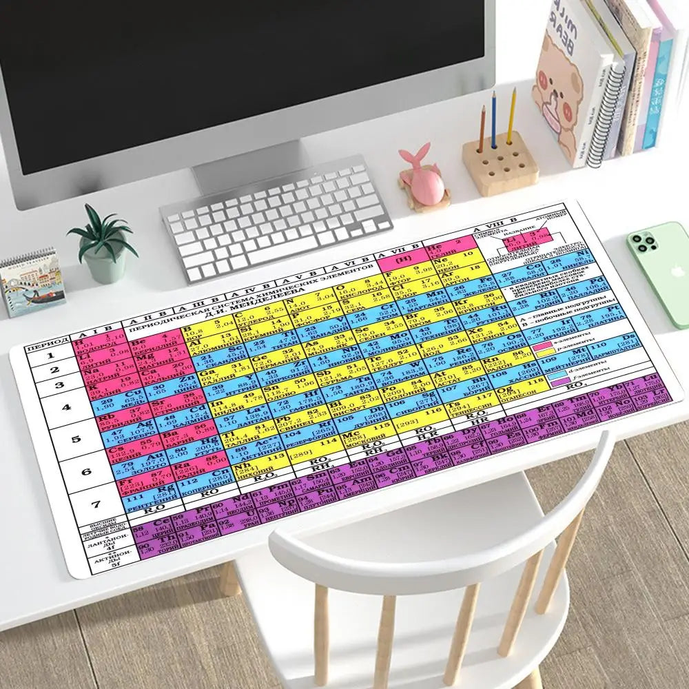 Periodic Table of the Elements For Office Carpet Game Keyboard Mouse pad Desk Mat Pad Keyboard Mat Desk Pad Natural Rubber Desk