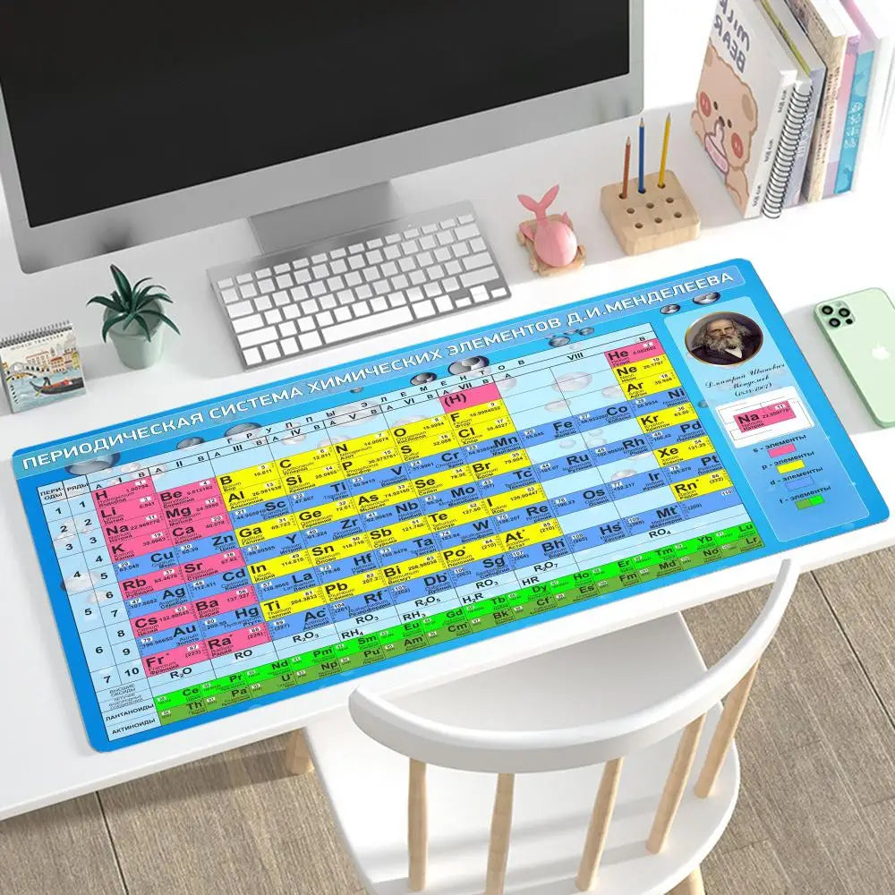 Periodic Table of the Elements For Office Carpet Game Keyboard Mouse pad Desk Mat Pad Keyboard Mat Desk Pad Natural Rubber Desk
