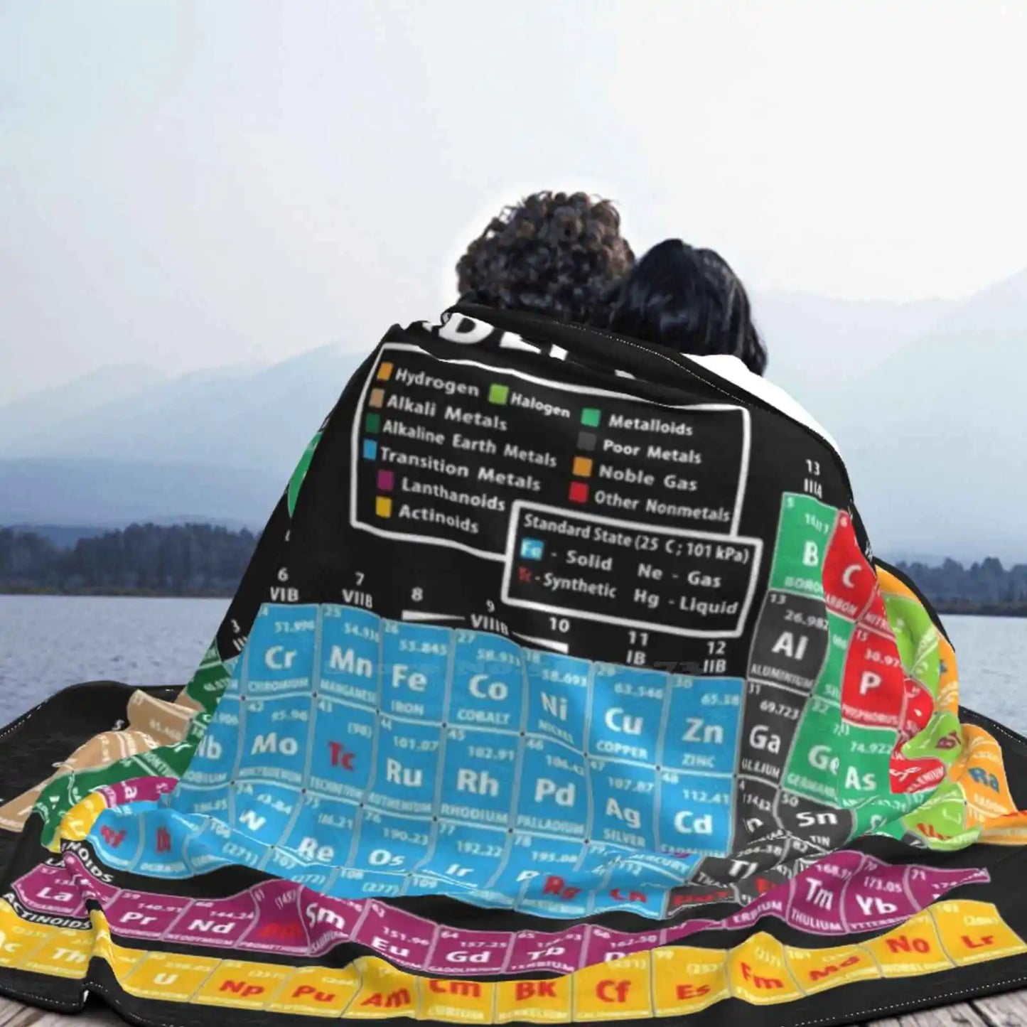 Periodical Table Of All Sizes Soft Cover Blanket Home Decor Bedding Chemistry Mendeleev Periodic Table I Wear This Periodically