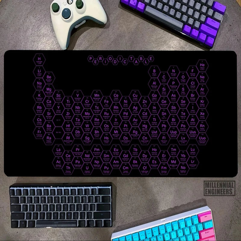 Periodic Table Of Elements Mouse Pad Premium Mousepad Big Mousepepad Office Accessories Desk Mat Keyboard Gaming Mats Gamer Xxl