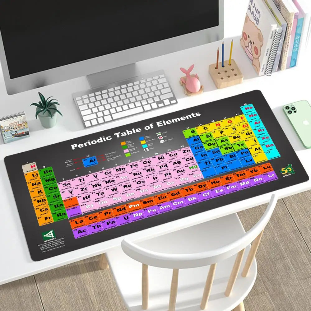Periodic Table of the Elements For Office Carpet Game Keyboard Mouse pad Desk Mat Pad Keyboard Mat Desk Pad Natural Rubber Desk