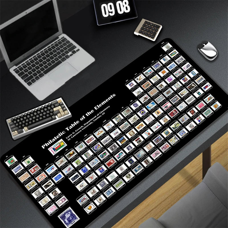 Periodic Table of Ele Ments Mouse Pad Gamer XL Home HD Office Computer Mousepad XXL Desk Mats Non-Slip PC Table Mat Anime Pads