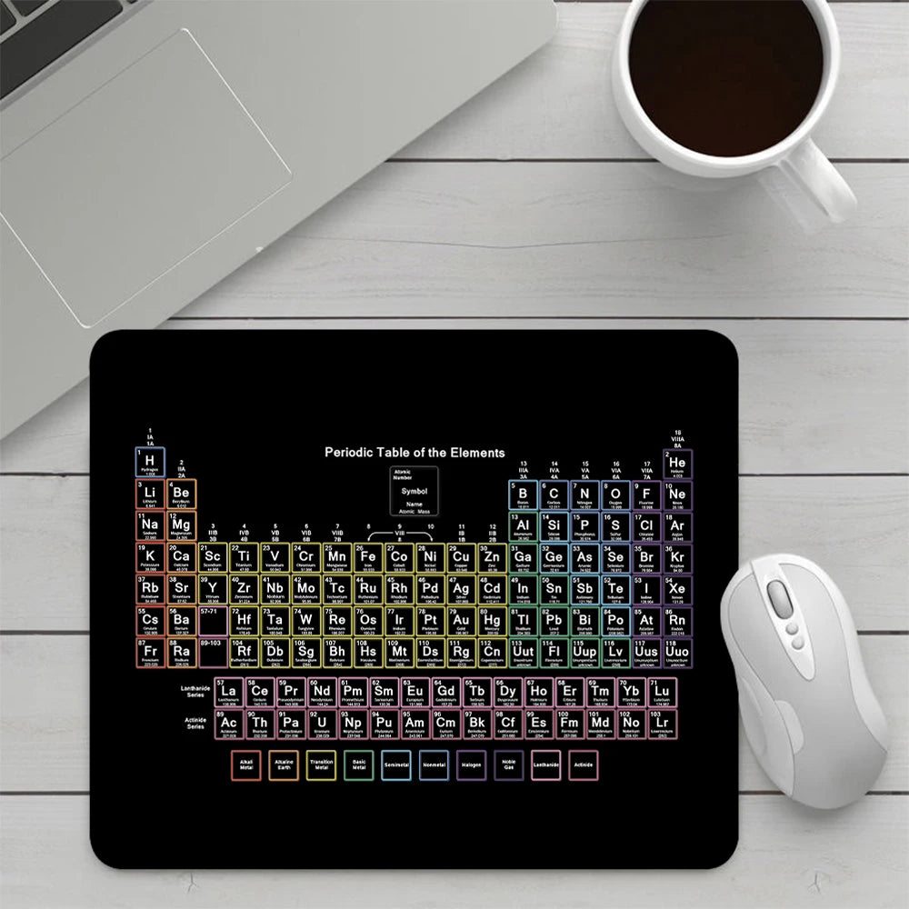 Periodic Table of the Elements Small Gaming Mouse Pad Computer Mousepad PC Gamer Mouse Mat Laptop Office Keyboard Mat Desk Pad