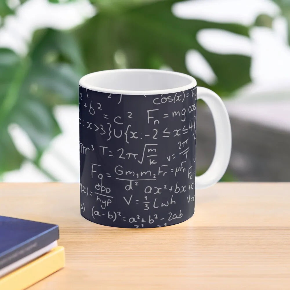 Maths Equations Pattern Classic Mug Photo Gifts Image Coffee Design Handle Round Simple Picture Tea Cup Printed Drinkware