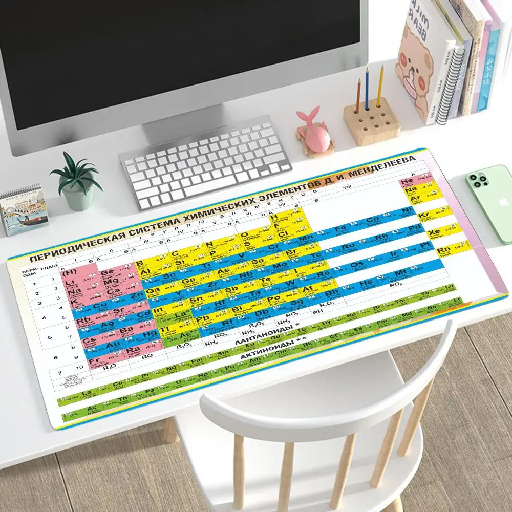 Periodic Table of the Elements For Office Carpet Game Keyboard Mouse pad Desk Mat Pad Keyboard Mat Desk Pad Natural Rubber Desk