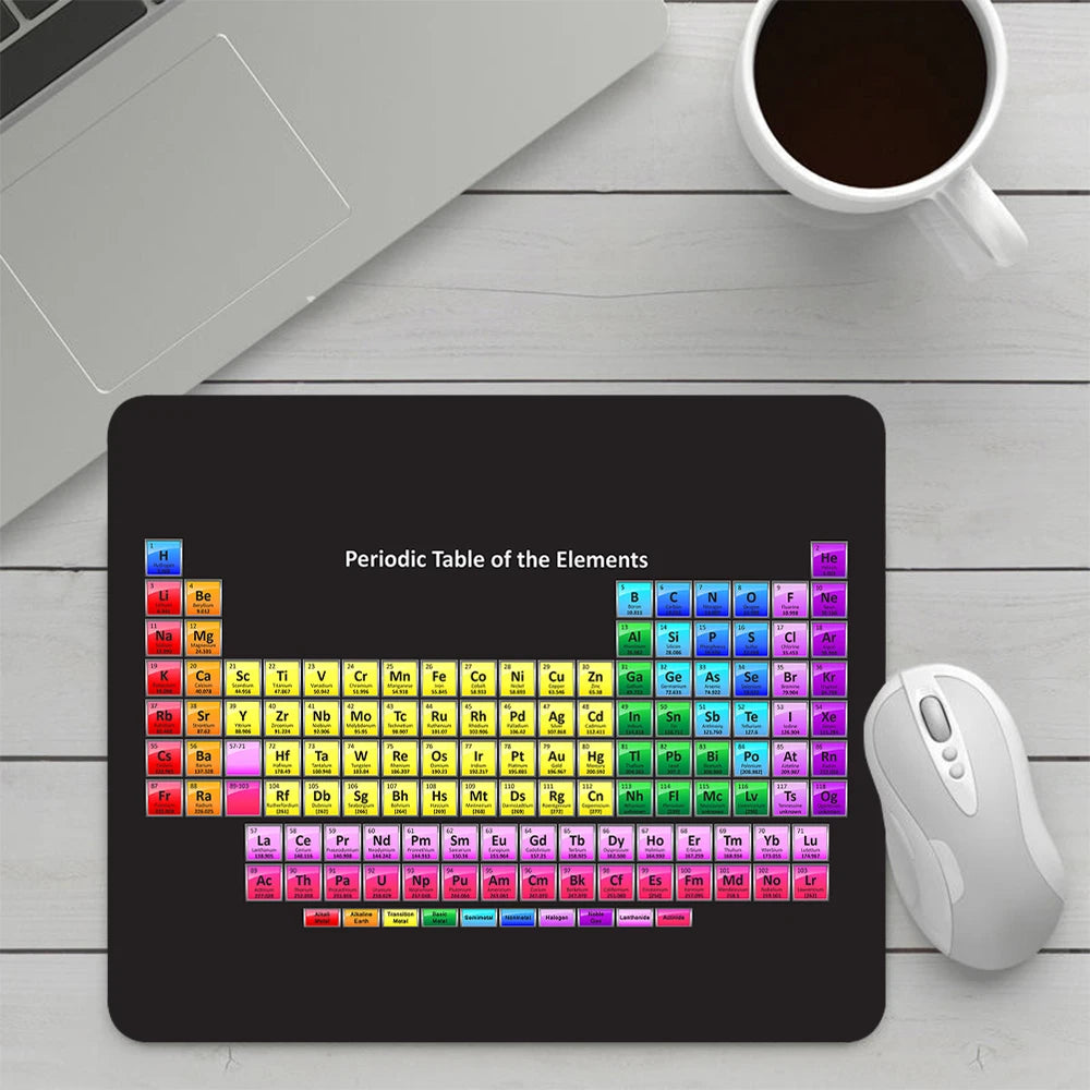 Periodic Table of the Elements Small Gaming Mouse Pad Computer Mousepad PC Gamer Mouse Mat Laptop Office Keyboard Mat Desk Pad