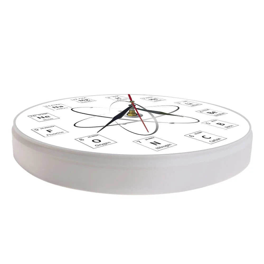 Chemical Element Periodic Wall Clock Chemistry Time Keeper Room Accents Classroom Wall Art Chemical Symbols Modern Wall Clock
