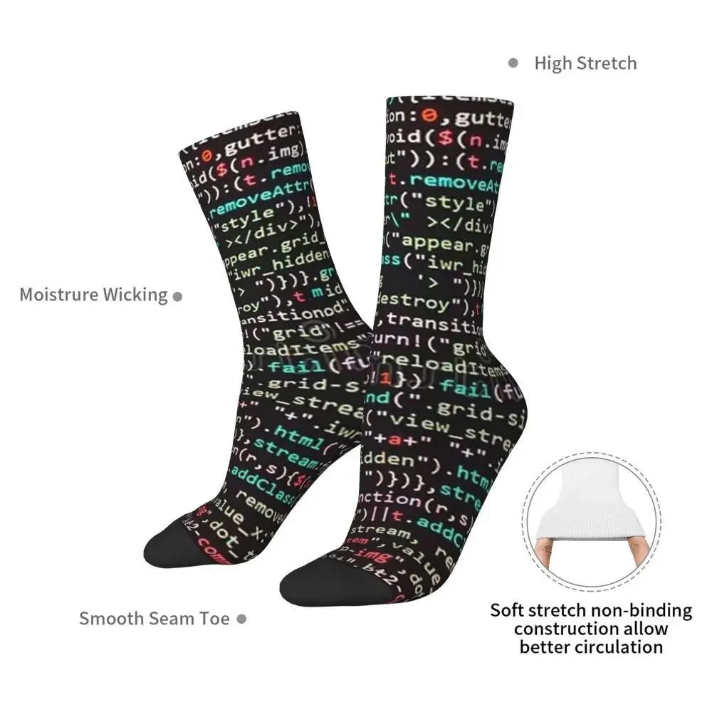 Java Script Code Socks - All Season Long Socks Accessories for Unisex Gifts