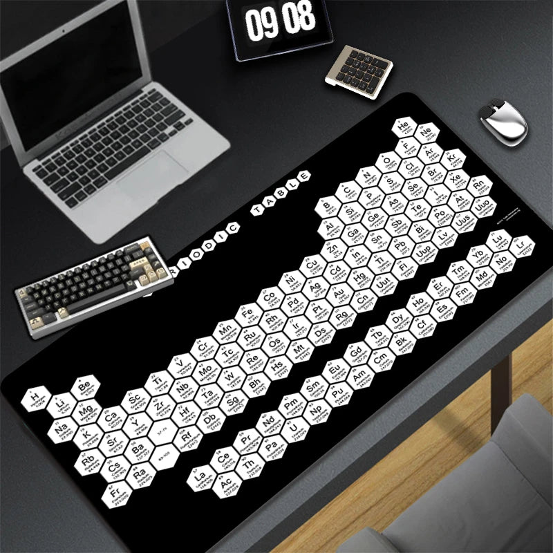 Periodic Table of Ele Ments Mouse Pad Gamer XL Home HD Office Computer Mousepad XXL Desk Mats Non-Slip PC Table Mat Anime Pads