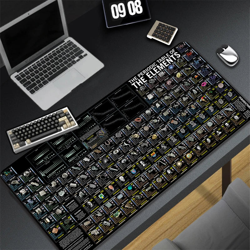 Periodic Table of Ele Ments Mouse Pad Gamer XL Home HD Office Computer Mousepad XXL Desk Mats Non-Slip PC Table Mat Anime Pads