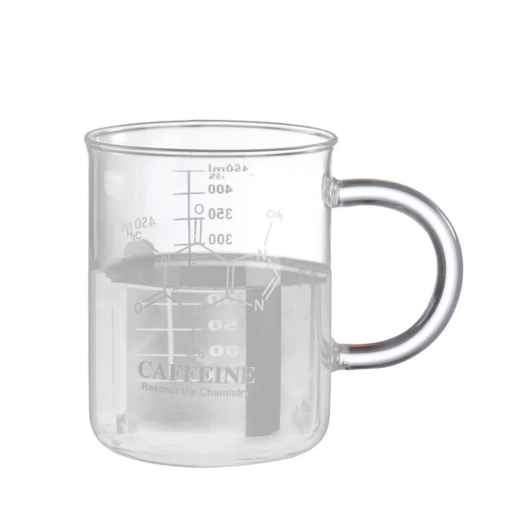 Stylish Caffeine Beaker Mug Durable And Convenient Glass Cup For Easy To Clean Heat-resistant