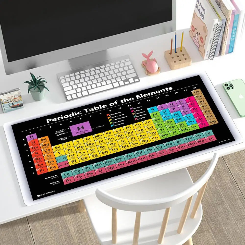 Periodic Table of the Elements For Office Carpet Game Keyboard Mouse pad Desk Mat Pad Keyboard Mat Desk Pad Natural Rubber Desk