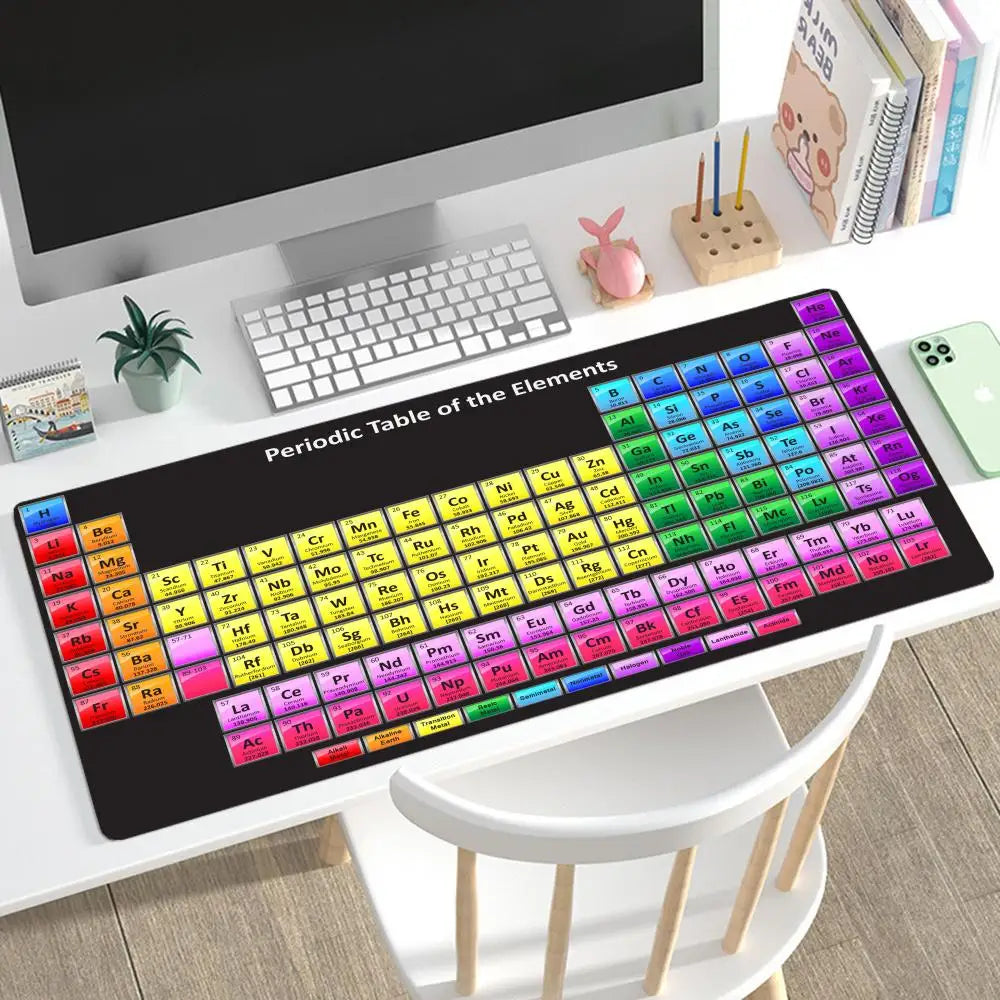 Periodic Table of the Elements For Office Carpet Game Keyboard Mouse pad Desk Mat Pad Keyboard Mat Desk Pad Natural Rubber Desk