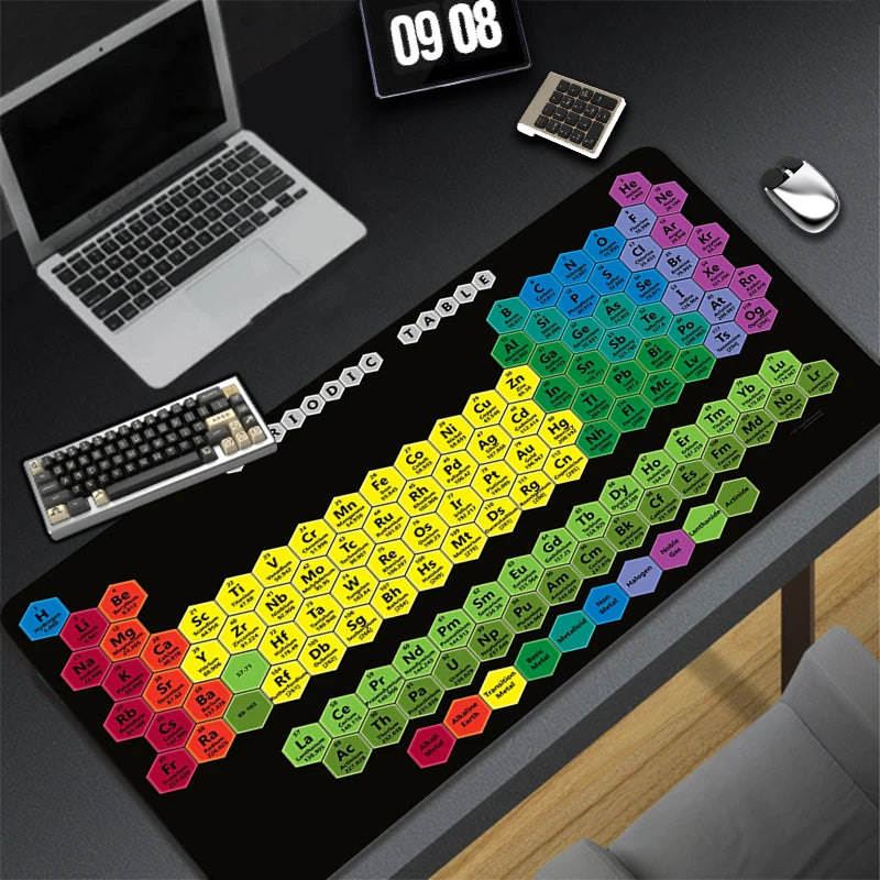 Periodic Table of Ele Ments Mouse Pad Gamer XL Home HD Office Computer Mousepad XXL Desk Mats Non-Slip PC Table Mat Anime Pads