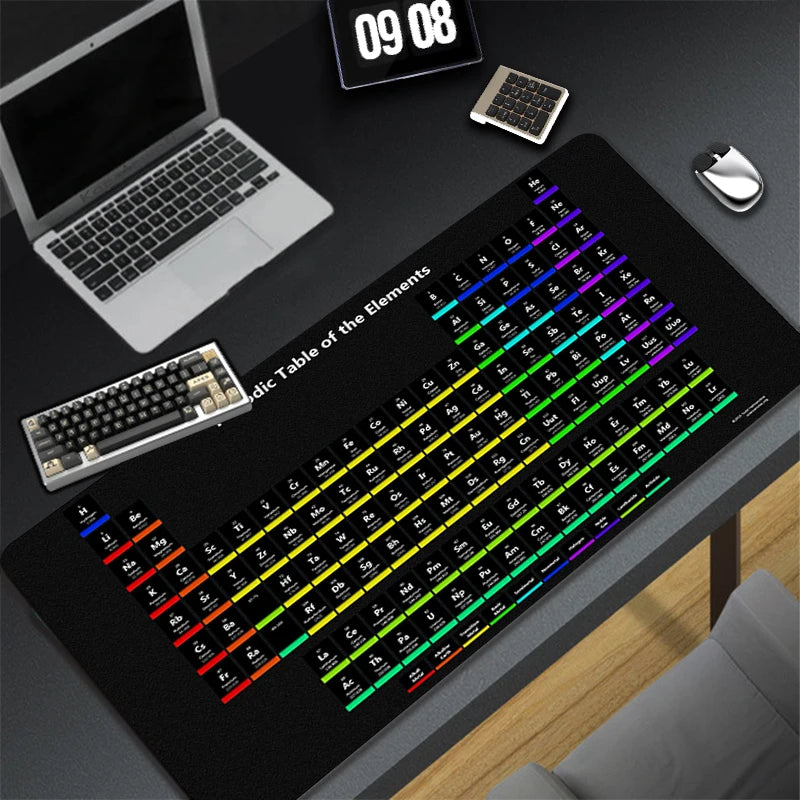 Periodic Table of Ele Ments Mouse Pad Gamer XL Home HD Office Computer Mousepad XXL Desk Mats Non-Slip PC Table Mat Anime Pads