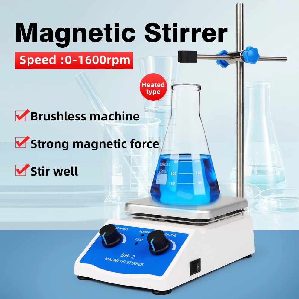 1000ml Heating Magnetic Stirrer Mixer Mixing Machine Adjustable Laboratory Hot Plate Magnetic Stirrator Liquid Magnetic Mixer