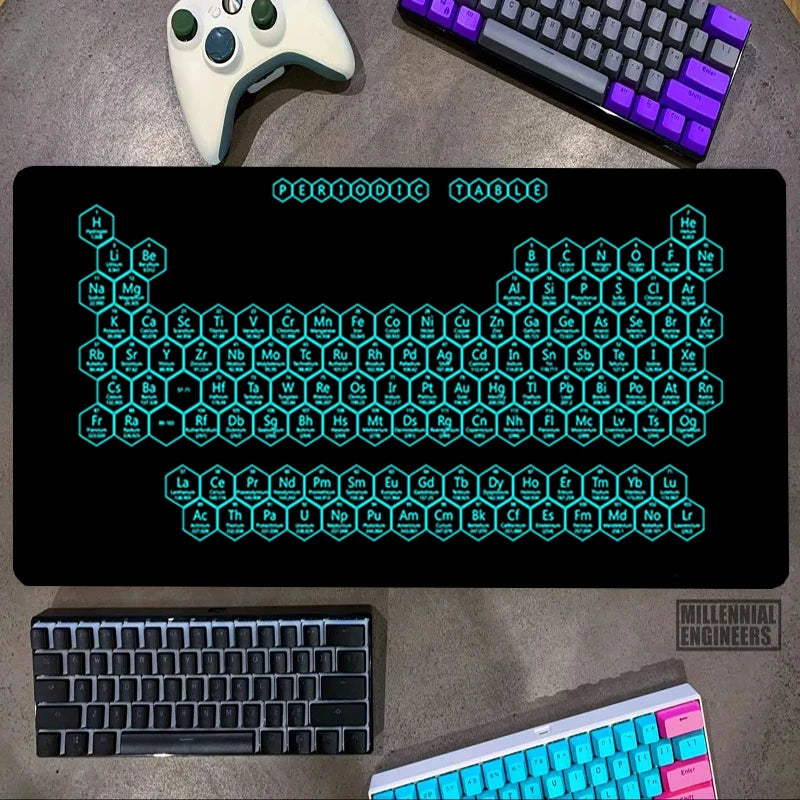 Periodic Table Of Elements Mouse Pad Premium Mousepad Big Mousepepad Office Accessories Desk Mat Keyboard Gaming Mats Gamer Xxl
