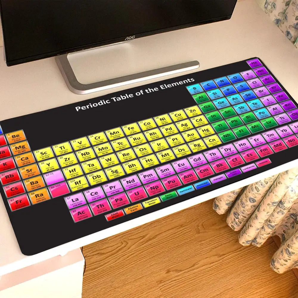 Periodic Table of the Elements For Office Carpet Game Keyboard Mouse pad Desk Mat Pad Keyboard Mat Desk Pad Natural Rubber Desk