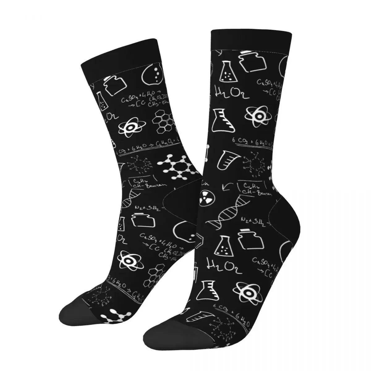 Science Chemistry Pattern Stockings molecule Design Casual Socks Spring Anti Bacterial Socks Couple Cycling High Quality Socks