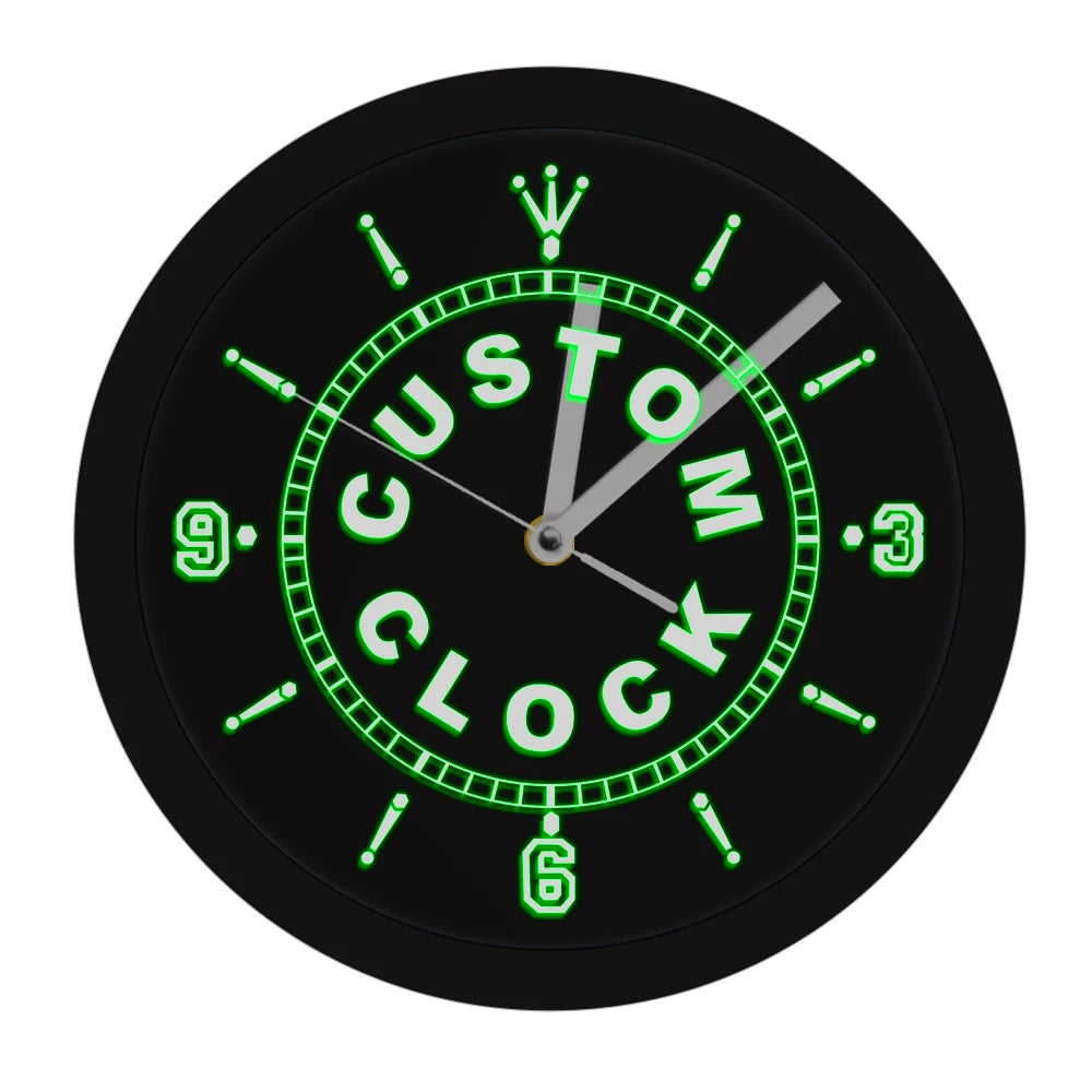 Periodic Table Element Wall Clock Science Chemical Elements LED Neon Lighting Wall Art Watch Chemistry Science Teachers Gift