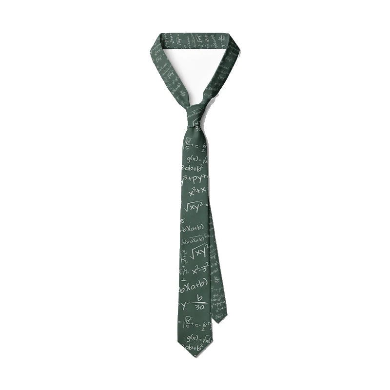 Men's Fashion digital equation 3D Printed Ties 8cm Black Creative Novelty Necktie Tie For Men Unique Party Wedding Accessories