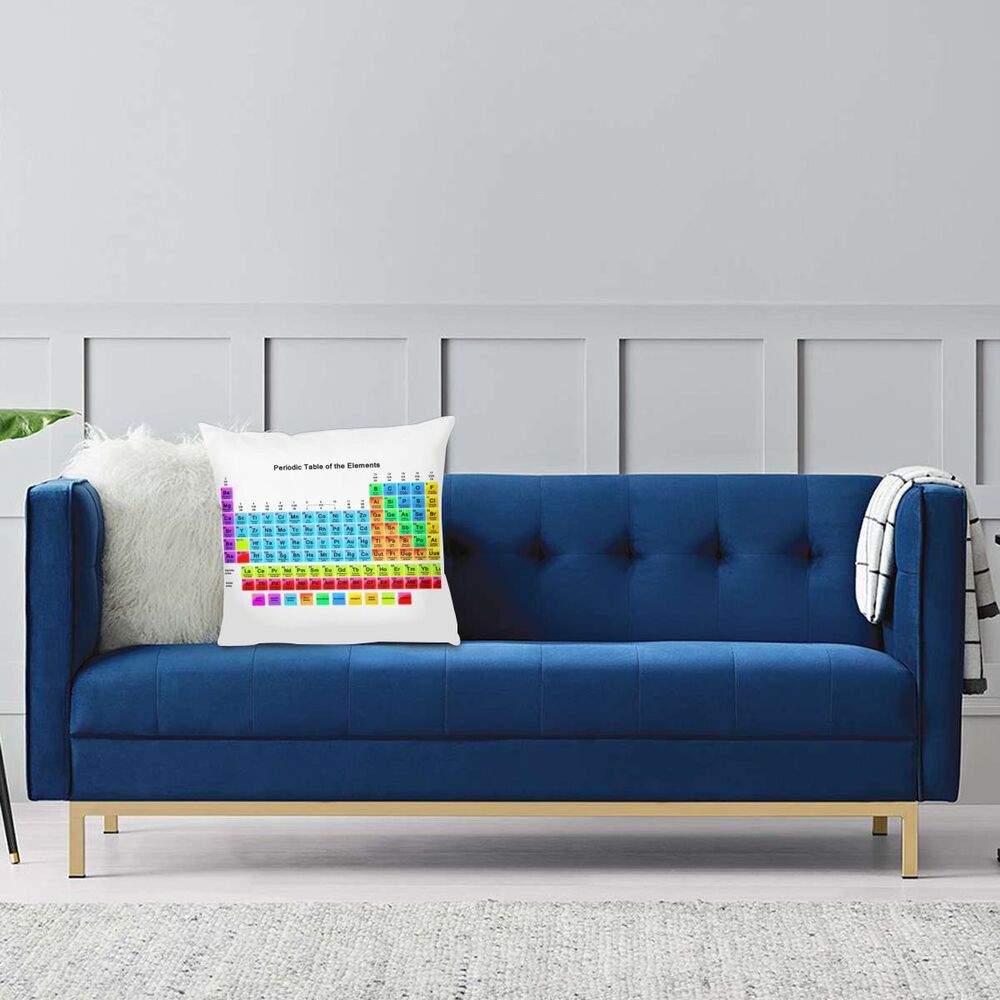 Periodic Table Elements Cushion Cover Bedding Sofa Home Decoration Science Chemistry Codes Square Throw Pillow Case 40x40