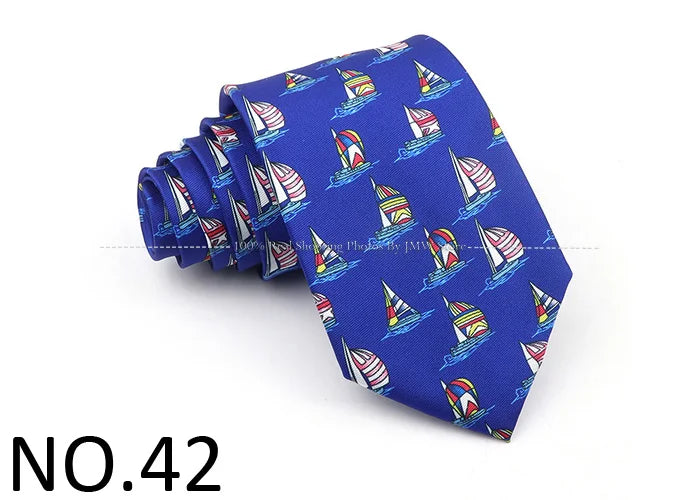 New Men's Soft Silk Tie Creative Graffiti Chemistry Physical  Animal Necktie Daily Wear Cravat Wedding Business Party Gift