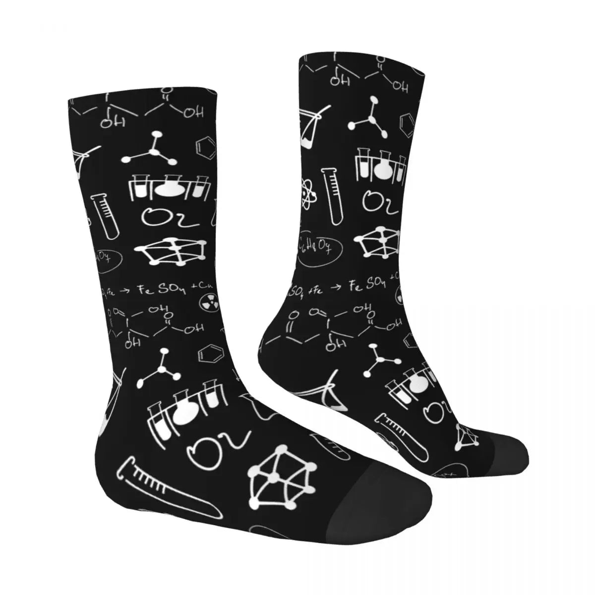 Science Chemistry Pattern Stockings molecule Design Casual Socks Spring Anti Bacterial Socks Couple Cycling High Quality Socks