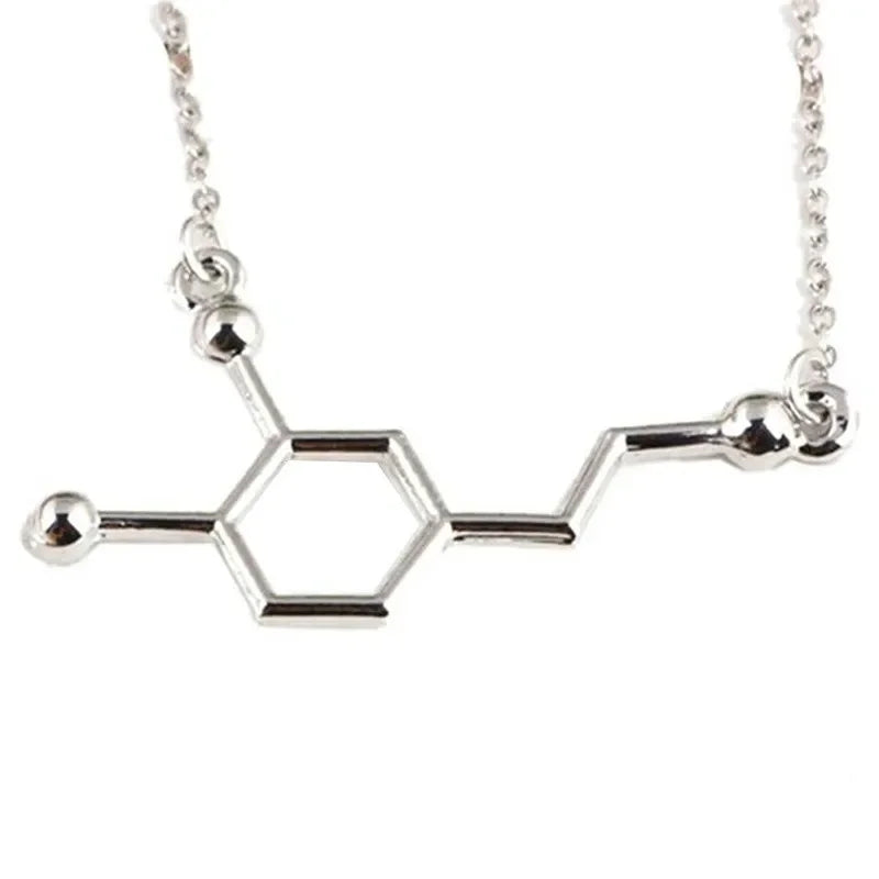 Dopamine Molecule Necklaces Chemical Formula Necklace