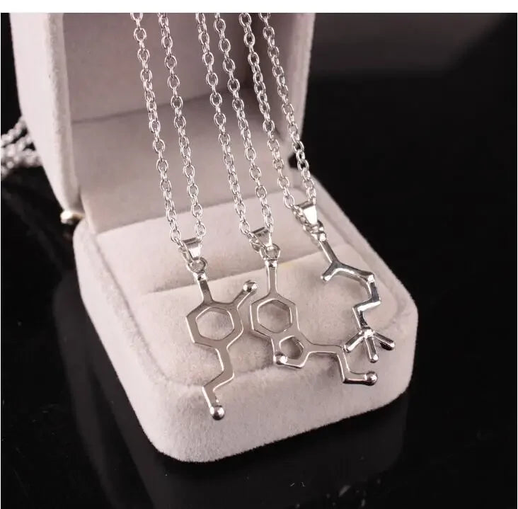 Dopamine Molecule Necklaces Chemical Formula Necklace