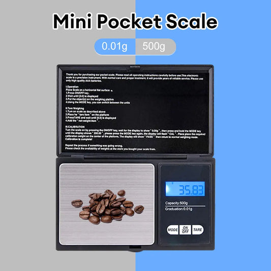 500g/0.01g Digital kitchen Scale Jewelry Gram Weight High Precision Backlight Electric Pocket Scale LCD Mini Digital Scale